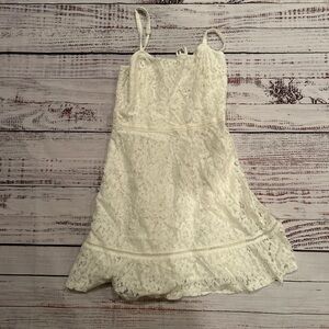 Hollister Cream Smocked Dress